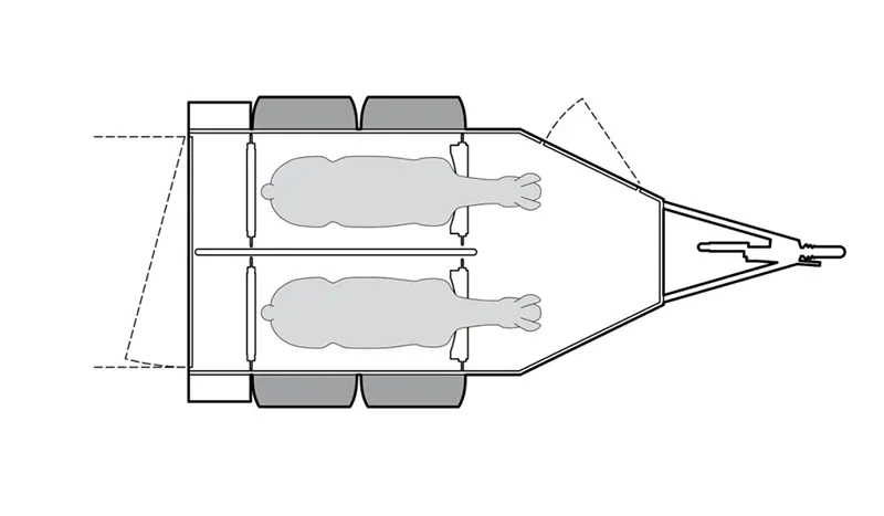 S60/61 technische Skizze Draufsicht Pony